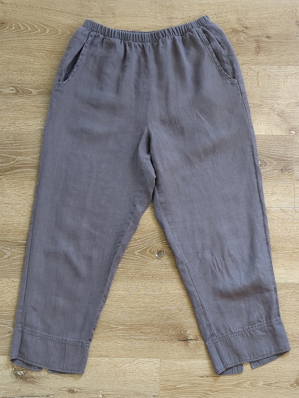 Flax Dusty Purple Cropped Barrel Pants Small